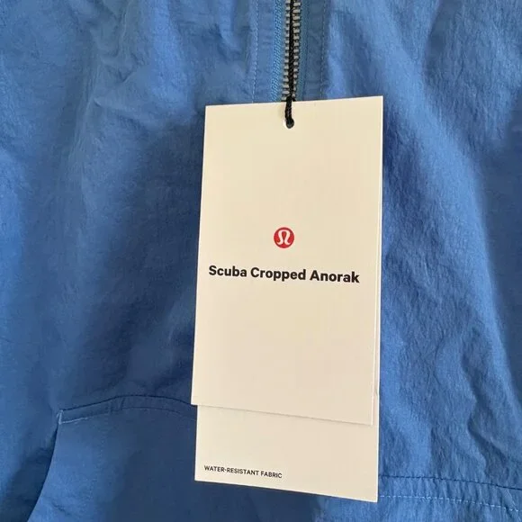 Lululemon Athletic Scuba Cropped Anorak Jacket Pool Party NWT Size 8